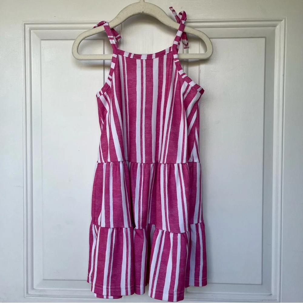 •Tommy Bahama• Girls Pink Stripe Tiered Sundress - Size 3T